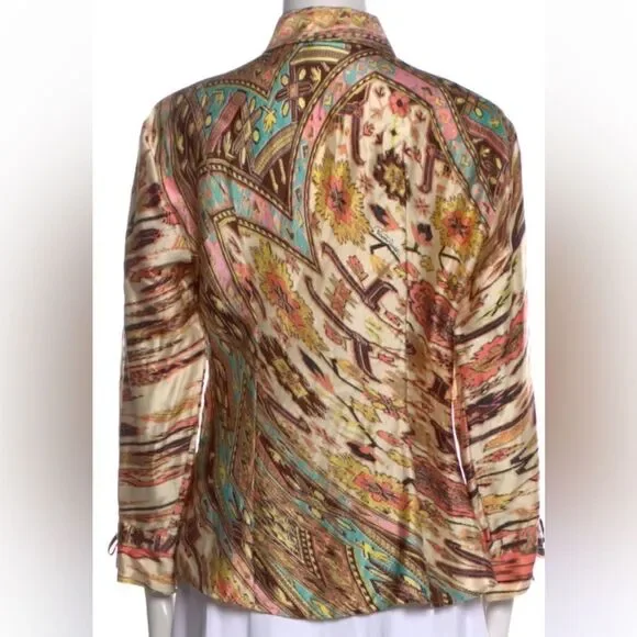 NWT Roberto Cavalli 100% silk blouse, S - Picture 3 of 14